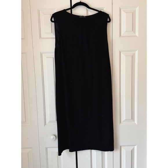 Eileen Fisher Dresses & Skirts - Eileen Fisher Womens Black Sleeveless Viscose Stretch Jersey Shift Dress Size M